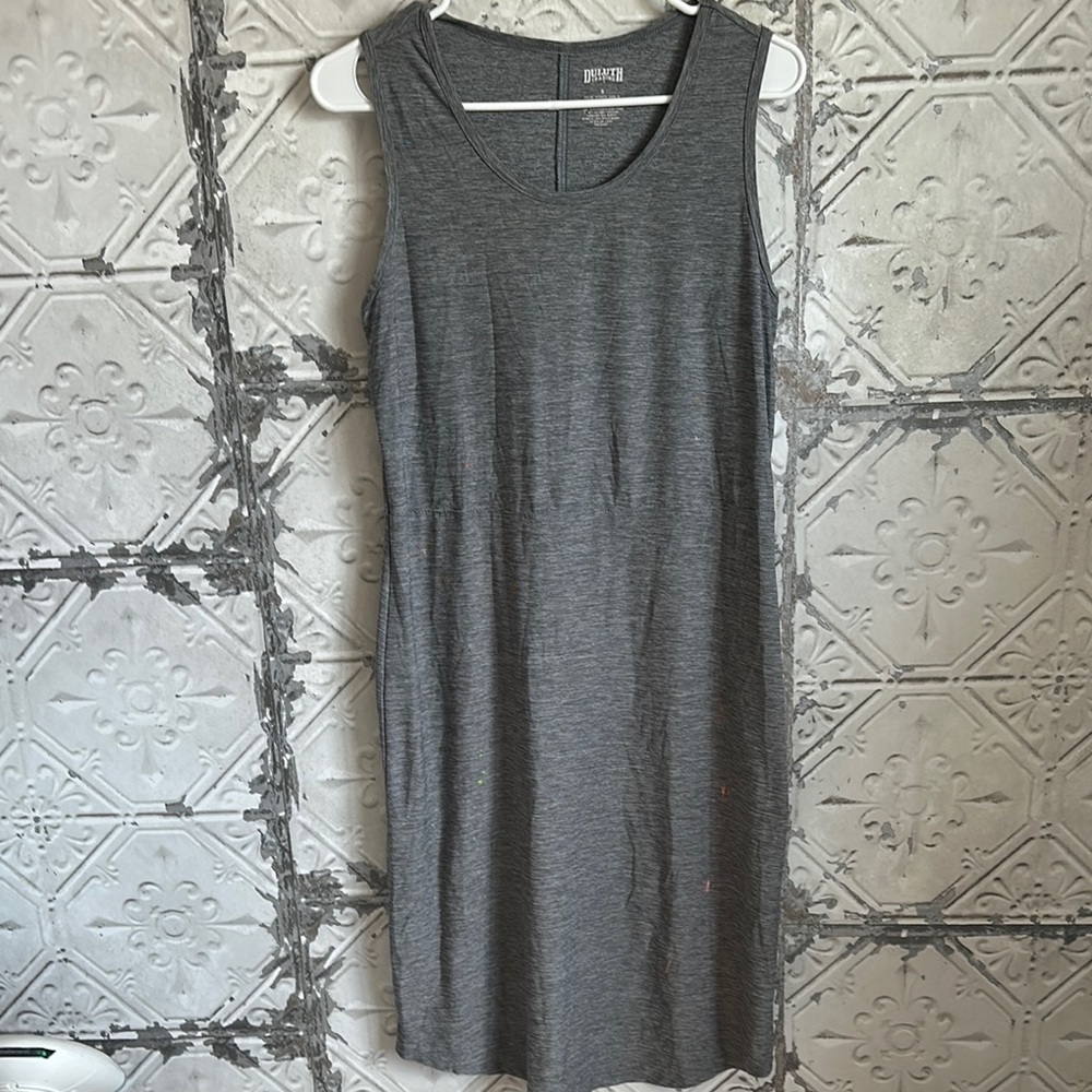 Gray Sleeveless paint Dress